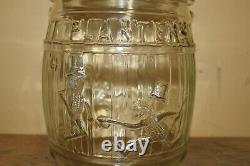 Rare Original 1930's Planters Peanuts Glass Store Display Nuts Candy Jar Sign