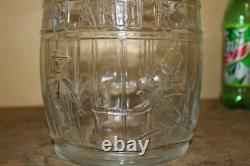 Rare Original 1930's Planters Peanuts Glass Store Display Nuts Candy Jar Sign