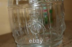 Rare Original 1930's Planters Peanuts Glass Store Display Nuts Candy Jar Sign