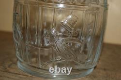 Rare Original 1930's Planters Peanuts Glass Store Display Nuts Candy Jar Sign