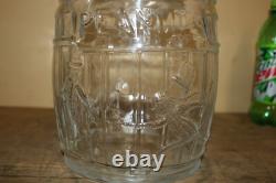 Rare Original 1930's Planters Peanuts Glass Store Display Nuts Candy Jar Sign