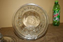 Rare Original 1930's Planters Peanuts Glass Store Display Nuts Candy Jar Sign