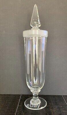 Rare Pedestal Form Glass Apothecary Jar Drug Store Candy Display