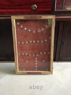 Rare Utica Drop Forge & Tool Store Display Utica NY Glass Cabinet- NICE SHOP