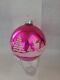 Rare Vtg Jumbo Store Display Shiny Brite Christmas Ornament Stenciled Pink