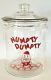 Rare Vintage 1950's Humpty Dumpty Glass Store Display Jar 2 1/2 Gallon Chips