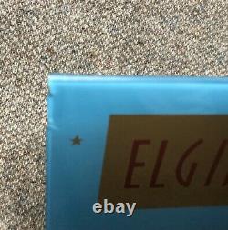 Rare Vintage Elgin Watches Glass Store Display Advertising Watch Sign Blue #2