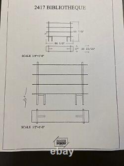 Rare custom Maurice Villiency glass display unit with shelves 86.5 w 66.785 h