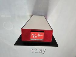 Ray-ban Red Black Five Piece Logo Display Unit In Plexiglass Made In Italy (a)