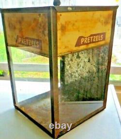 Reiman Pretzels Square Glass General Store Counter Display Self Serve Jar