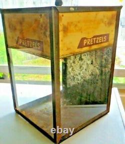 Reiman Pretzels Square Glass General Store Counter Display Self Serve Jar