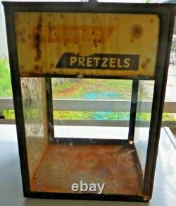 Reiman Pretzels Square Glass General Store Counter Display Self Serve Jar