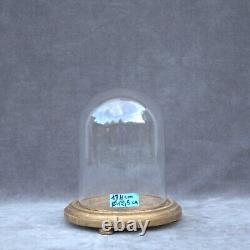 Retro round glass dome 6.69 x 4.92 bell jar 17 x12,5cm cloche handmade interior