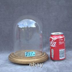 Retro round glass dome 6.69 x 4.92 bell jar 17 x12,5cm cloche handmade interior