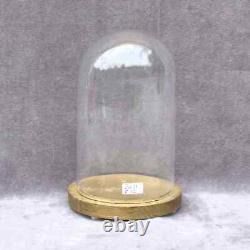 Retro round glass dome 7.87 x 4.72 bell jar 20 x12cm cloche interior decoration