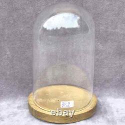 Retro round glass dome 7.87 x 4.72 bell jar 20 x12cm cloche interior decoration