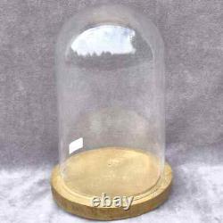 Retro round glass dome 7.87 x 4.72 bell jar 20 x12cm cloche interior decoration