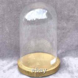 Retro round glass dome 7.87 x 4.72 bell jar 20 x12cm cloche interior decoration