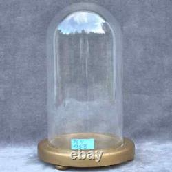 Retro round glass dome bell jar cloche handmade 10.23 x 5.31 26x13,5cm display