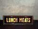 Reverse Painted Glass Store Advertising Sign Light Lunch Meats Lighted Display