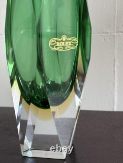 Rolex Glass Store Display flower Vase Vintage Object