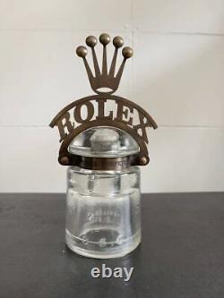 Rolex Oyster Perpetual Glass Insulator Vintage Paper Weight Retailer Object Disp