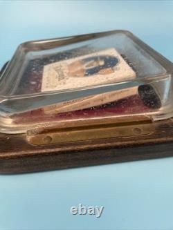 SCARCE ORIGINAL BOX, VINTAGE GLASS CHANGE TRAY, RALEIGH CIGARETTES 1920's