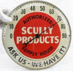 SCULLY PRODUCTS Industrial Advertising Store Display Thermometer. Pam Clock Co