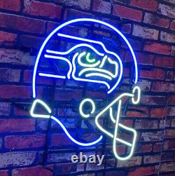 SEAHAWK Display Real Glass Gift Decor Custom Store Helmet Neon Light Sign Pub