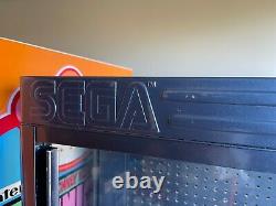 SEGA Video Game STORE DISPLAY Lighted Cabinet Metal & Glass (Genesis CD Saturn)