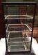Store Tin And Glass Counter Top Pie Safe/display Case With3 Glass Shelves & Mirror