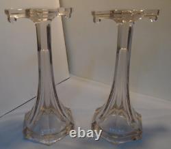 SUN PURPLE Glass Shelf Riser Pedestal Stand Shelf Support 12 Tall CHIP Vintage