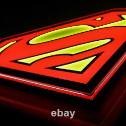 SUPERMAN DC LOGO LIGHT Large LED 25 Store Display Comic Sign by BRANDLITE