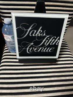 Saks Fifth Avenue Department Store Tabletop Display Sign, very Rare