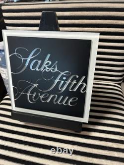 Saks Fifth Avenue Department Store Tabletop Display Sign, very Rare