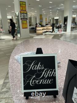 Saks Fifth Avenue Department Store Tabletop Display Sign, very Rare