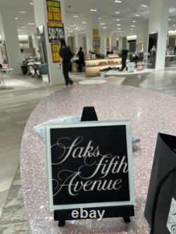 Saks Fifth Avenue Department Store Tabletop Display Sign, very Rare