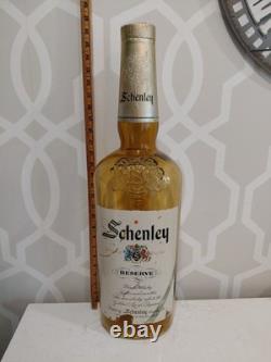 Schenley Whiskey Bottle 26 Glass Bottle Amber Embossed Store Display PA Fresno