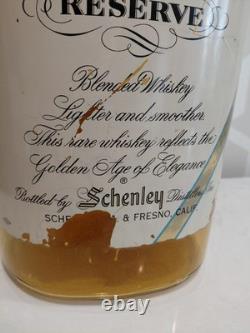 Schenley Whiskey Bottle 26 Glass Bottle Amber Embossed Store Display PA Fresno