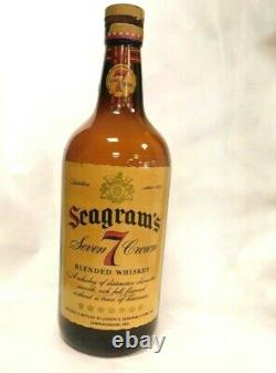 Seagram's Seven Crown Glass Bottle 28 Tall Store Display Very Rare