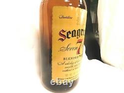 Seagram's Seven Crown Glass Bottle 28 Tall Store Display Very Rare