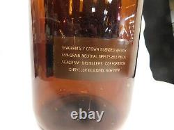 Seagram's Seven Crown Glass Bottle 28 Tall Store Display Very Rare