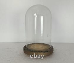 Small Antique Round Hand Blown Glass Dome Globe Steampunk Display Clock 11.88