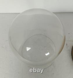 Small Antique Round Hand Blown Glass Dome Globe Steampunk Display Clock 11.88