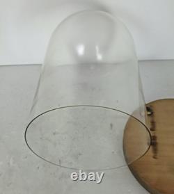 Small Antique Round Hand Blown Glass Dome Globe Steampunk Display Clock 11.88