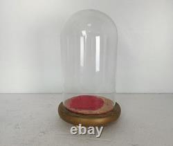 Small Antique Round Hand Blown Glass Dome Globe Steampunk Display Clock 8.07 D