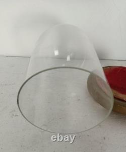 Small Antique Round Hand Blown Glass Dome Globe Steampunk Display Clock 8.07 D
