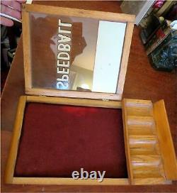 Speedball Pen nibs Country Store glass case Display 1930's-40's wood box