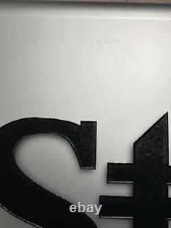 St Croix Store Display Glass Advertising Sign Fishing 25x12 Large