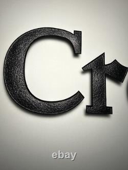 St Croix Store Display Glass Advertising Sign Fishing 25x12 Large